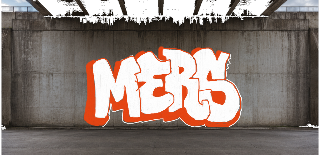 Digital graffiti by MERS1/MANR on High Wall