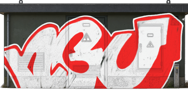 Digital graffiti by LineGhost on Wall Bay 18