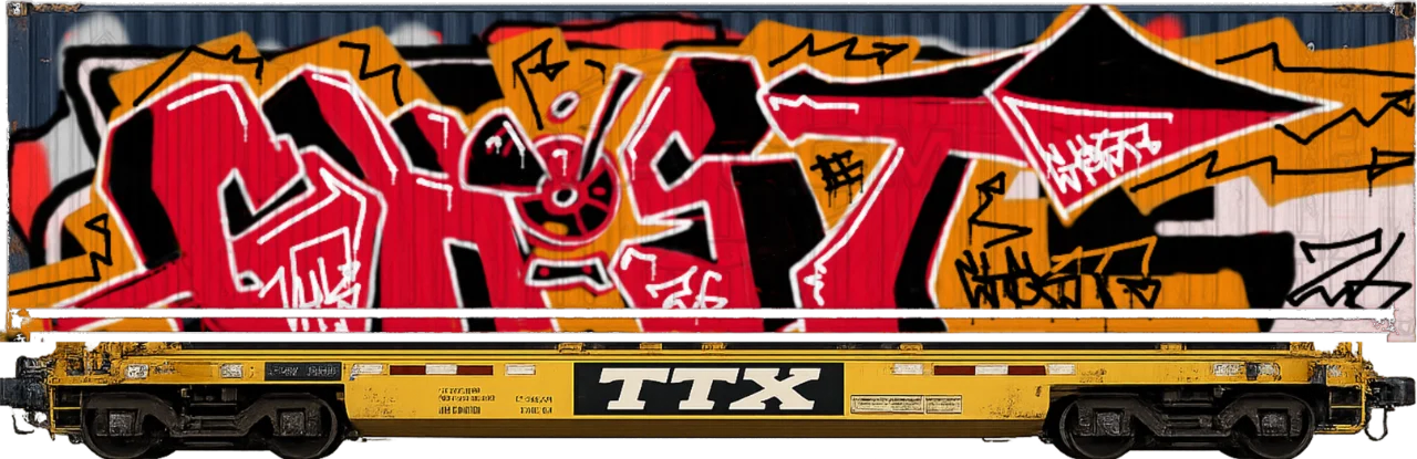 Digital graffiti by GHOST on Cargo