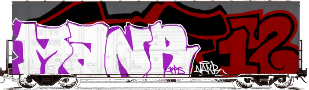 Digital graffiti by MERS1/MANR on Cargo V2 B