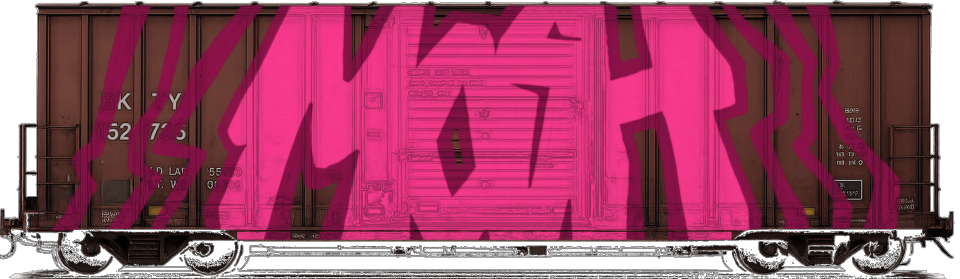 Digital graffiti by MOSH on Cargo V2