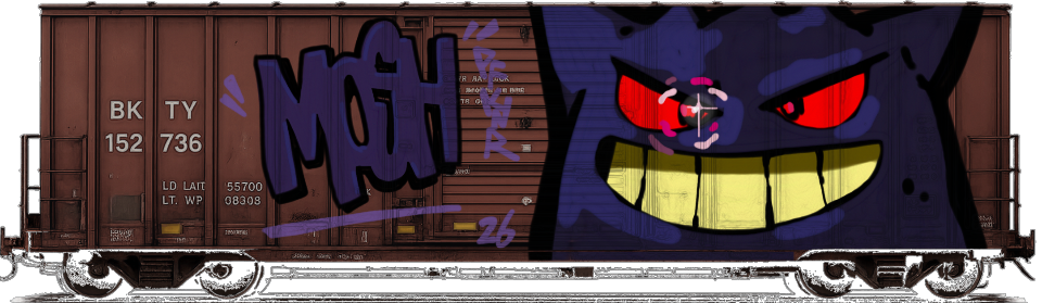 Digital graffiti by MOSH on Cargo V2