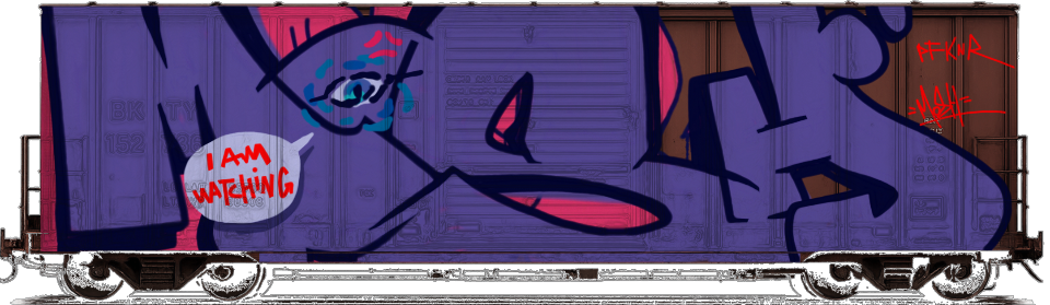 Digital graffiti by MOSH on Cargo V2