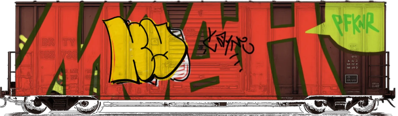 Digital graffiti by kayne on Cargo V2