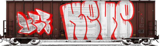 Digital graffiti by NEVE on Cargo V2