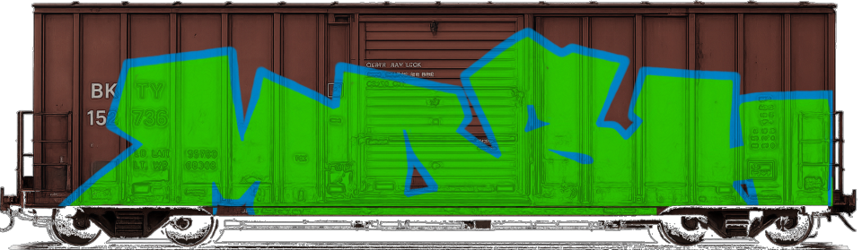 Digital graffiti by MOSH on Cargo V2