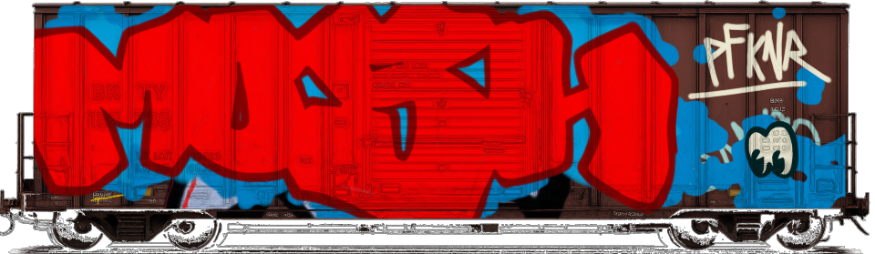 Digital graffiti by MOSH on Cargo V2