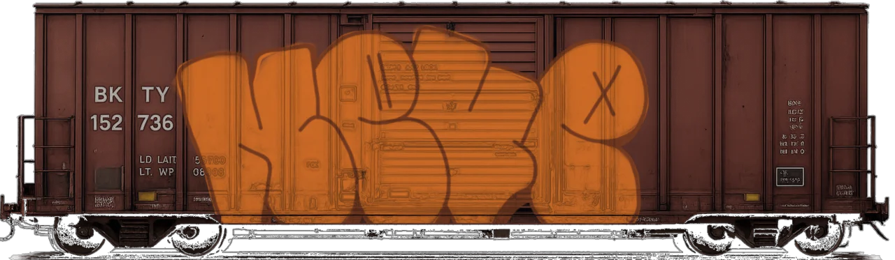 Digital graffiti by NEVE on Cargo V2