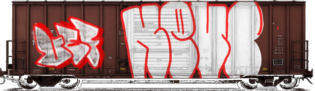 Digital graffiti by NEVE on Cargo V2