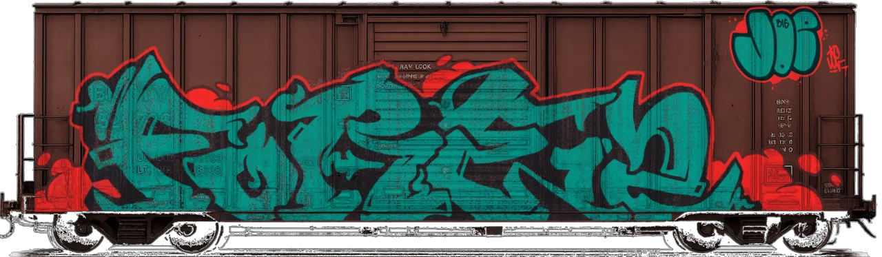 Digital graffiti by BIG JOE on Cargo V2