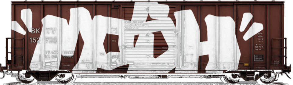 Digital graffiti by MOSH on Cargo V2