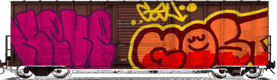 Digital graffiti by Gost on Cargo V2