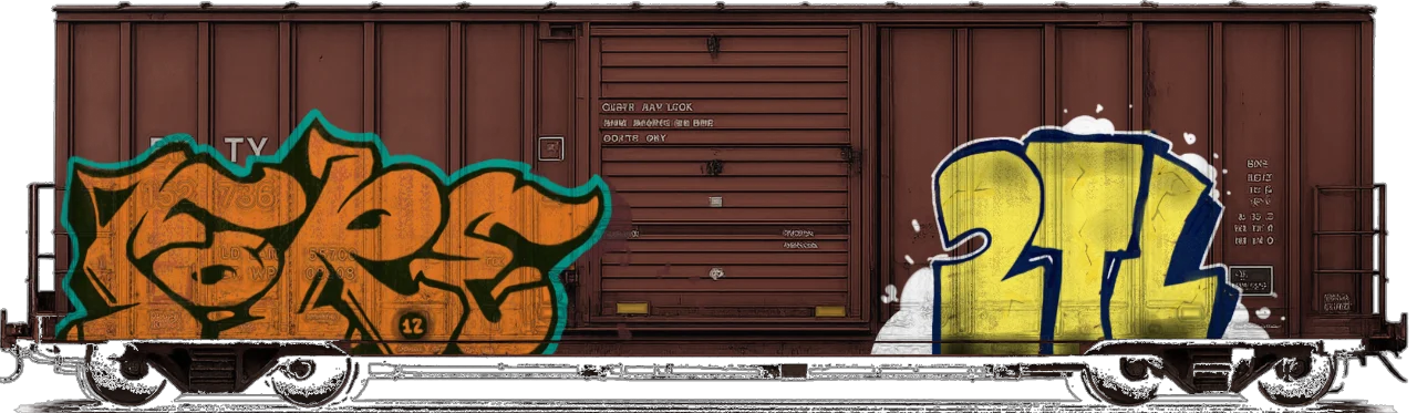 Digital graffiti by SIPE2 on Cargo V2