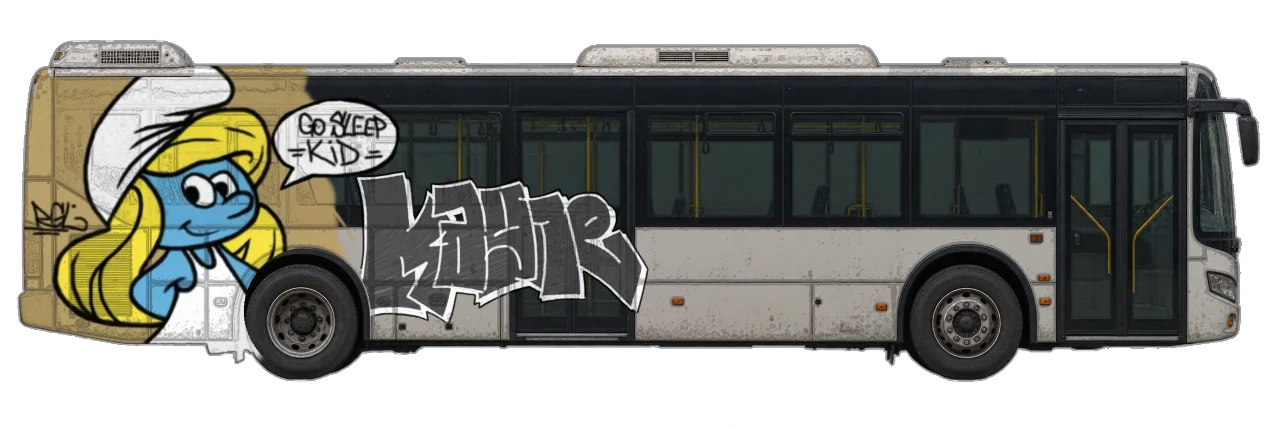 Digital graffiti by kayne on City Bus