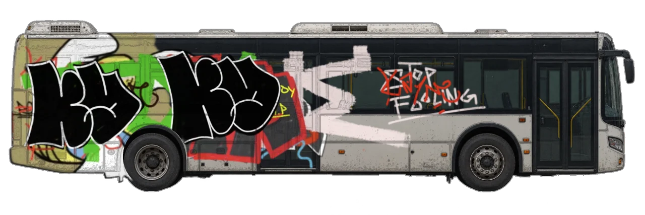 Digital graffiti by kayne on City Bus