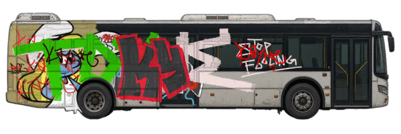 Digital graffiti by kayne on City Bus