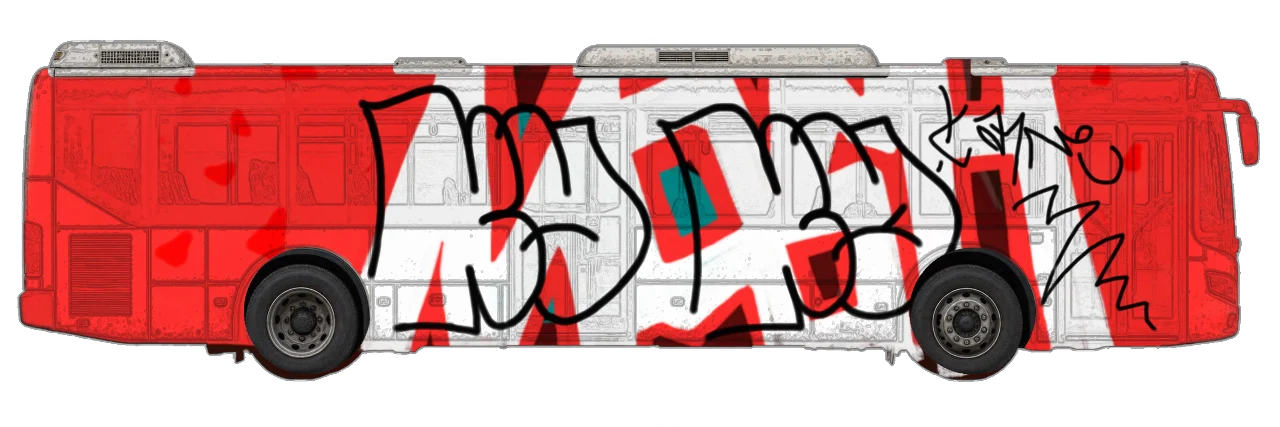 Digital graffiti by kayne on City Bus