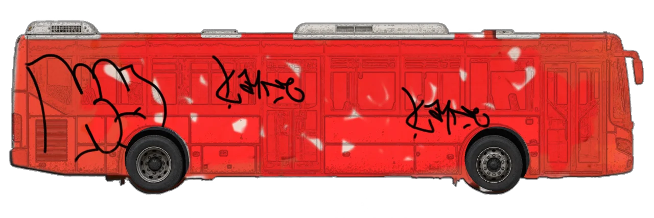 Digital graffiti by kayne on City Bus