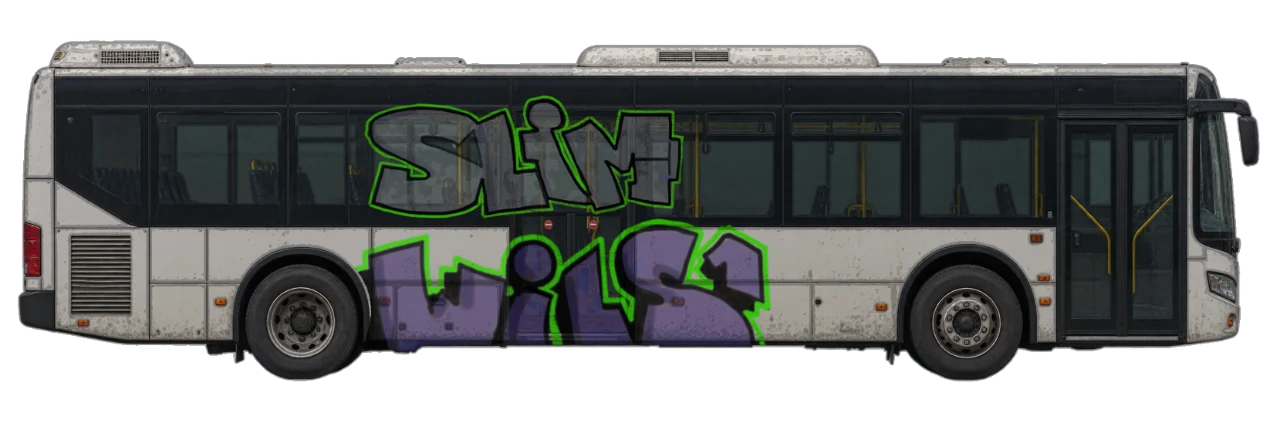 Digital graffiti by RGL on City Bus