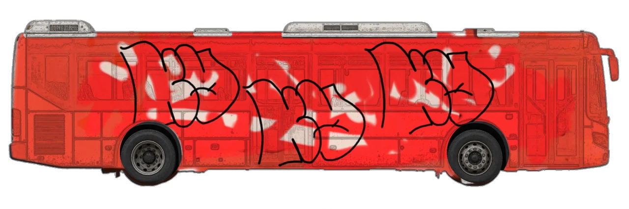 Digital graffiti by kayne on City Bus