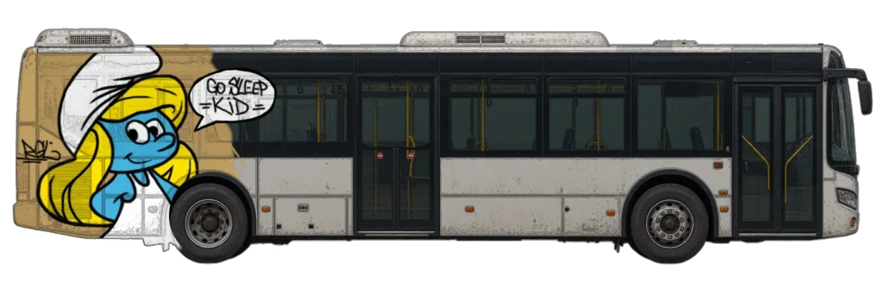 Digital graffiti by RGL on City Bus