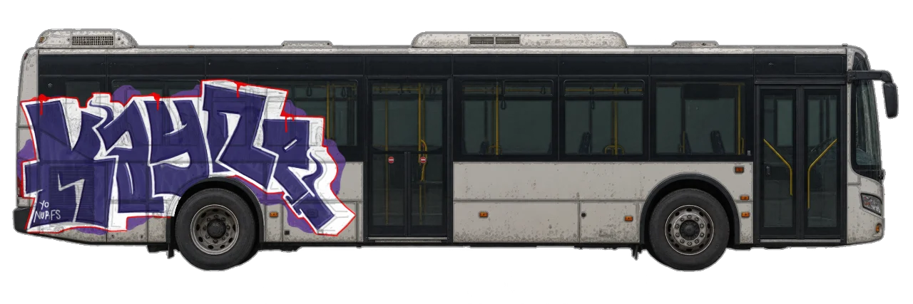 Digital graffiti by kayne on City Bus