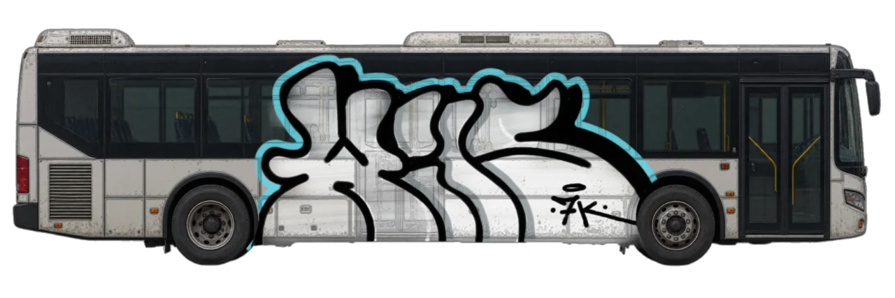 Digital graffiti by Wils1 on City Bus
