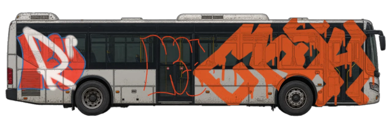 Digital graffiti by kayne on City Bus