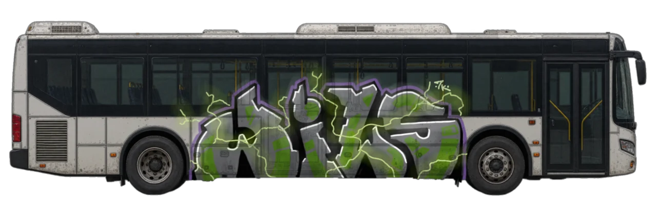 Digital graffiti by Wils1 on City Bus