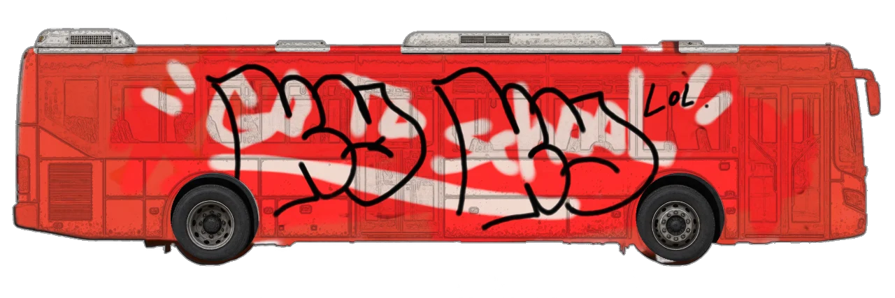 Digital graffiti by kayne on City Bus
