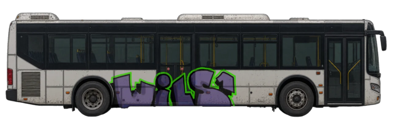 Digital graffiti by Wils1 on City Bus