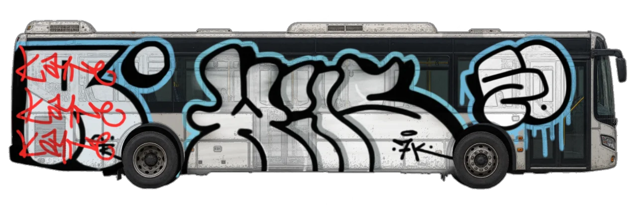 Digital graffiti by kayne on City Bus