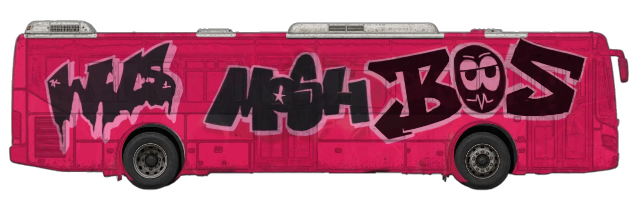Digital graffiti by RGL on City Bus