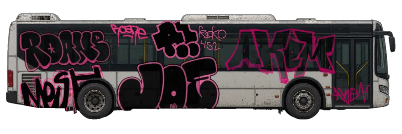 Digital graffiti by GovnoRicko on City Bus