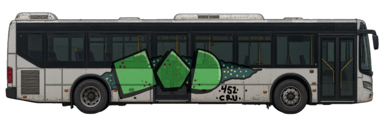 Digital graffiti by GovnoRicko on City Bus