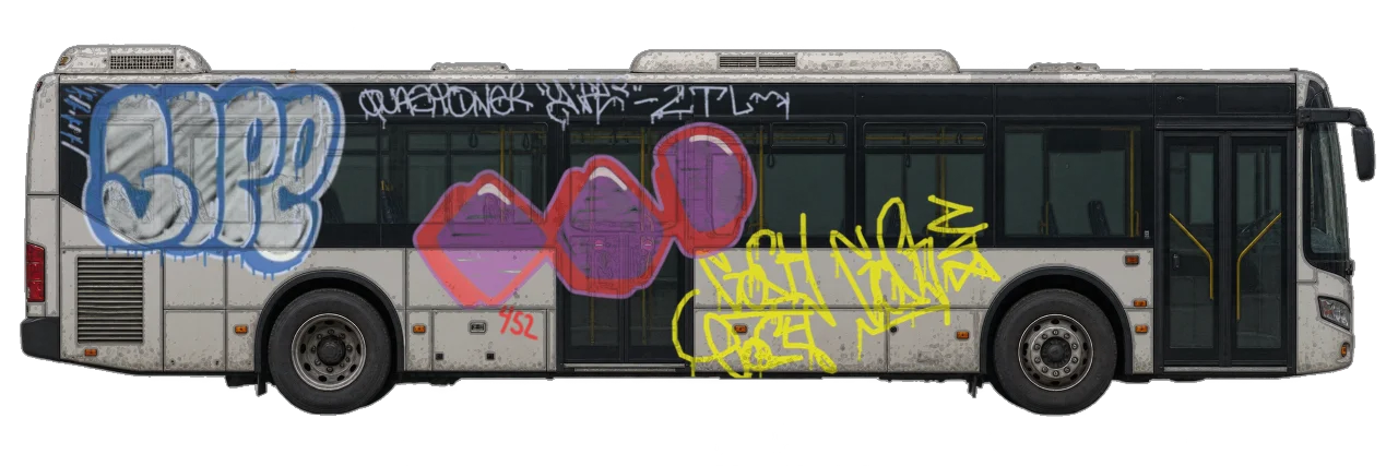 Digital graffiti by GovnoRicko on City Bus
