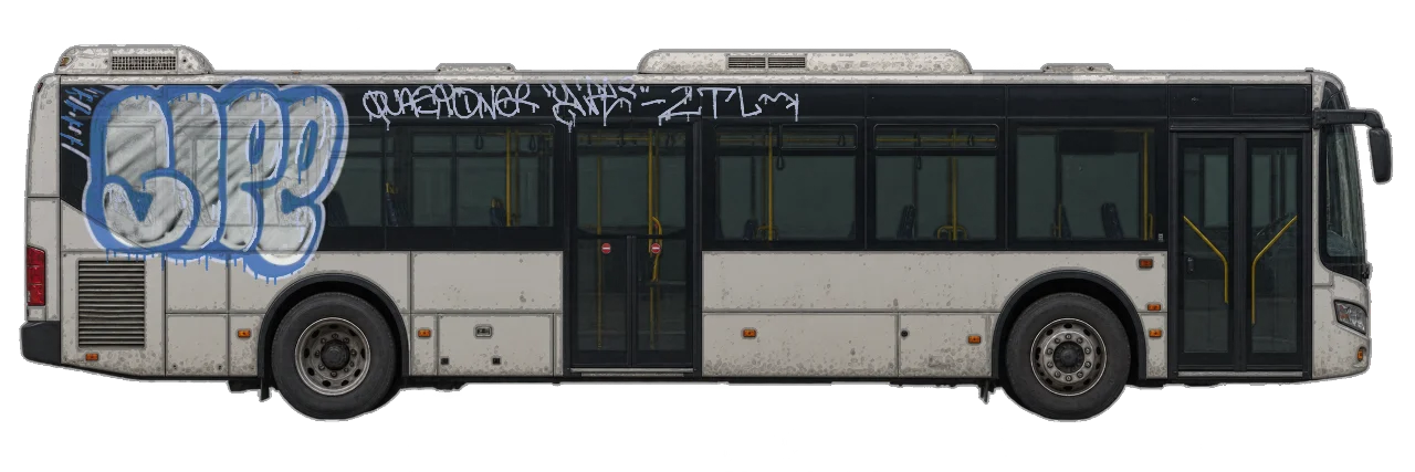 Digital graffiti by SIPE2 on City Bus