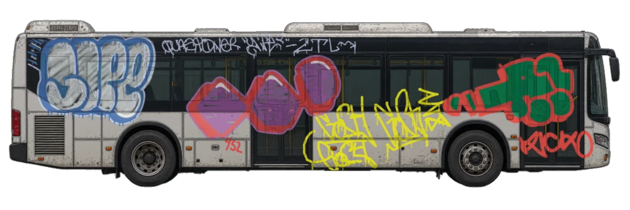 Digital graffiti by GovnoRicko on City Bus