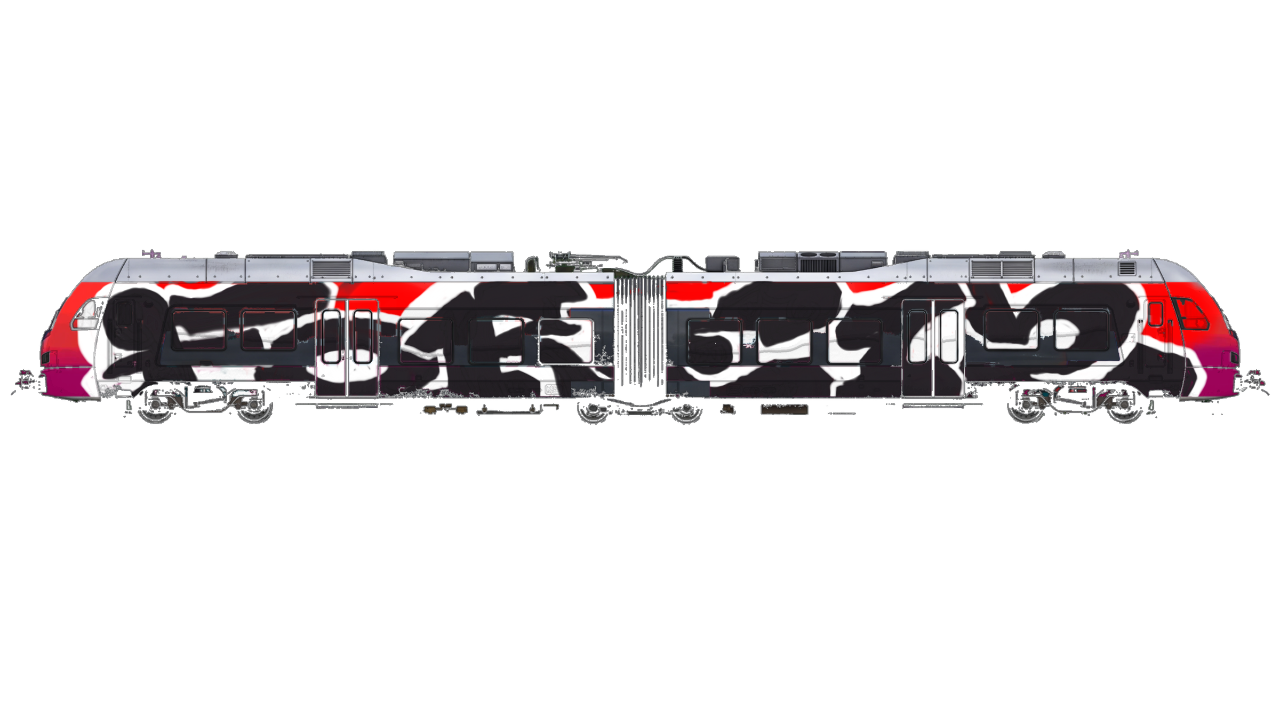Digital graffiti by Fore12 on Europe Train