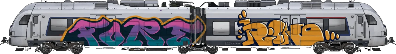 Digital graffiti by GovnoRicko on London Train