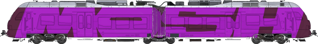 Digital graffiti by MOSH on London Train