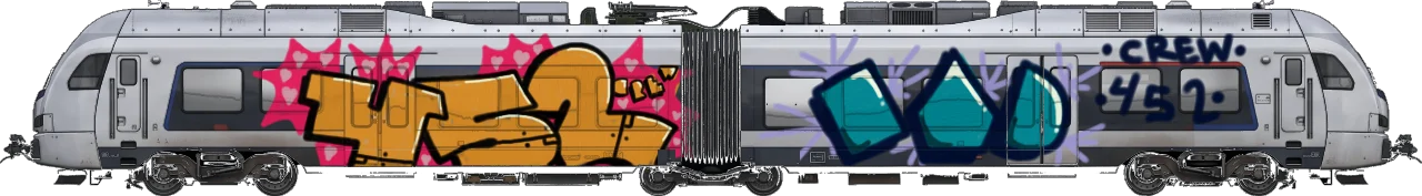 Digital graffiti by GovnoRicko on London Train