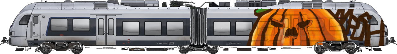 Digital graffiti by MOSH on London Train