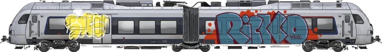 Digital graffiti by GovnoRicko on London Train