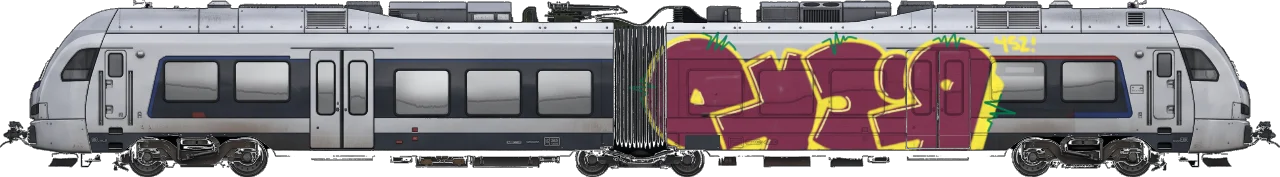 Digital graffiti by GovnoRicko on London Train