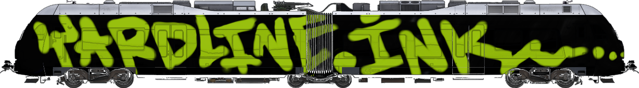 Digital graffiti by Fore12 on London Train
