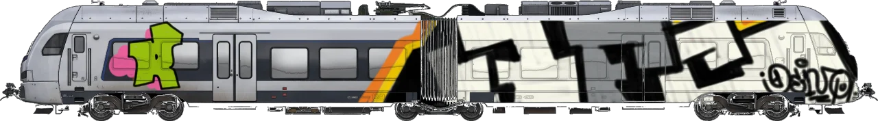 Digital graffiti by GovnoRicko on London Train