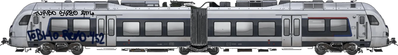 Digital graffiti by SIPE2 on London Train