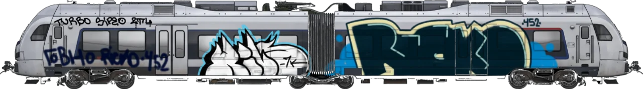 Digital graffiti by Wils1 on London Train