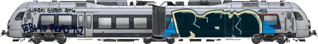 Digital graffiti by GovnoRicko on London Train